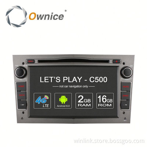 Ownice Android 6.0 Cortex A53 4core auto radio for Opel Astra Antara bulit in 4G LTE + 2G Ram